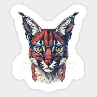 The Hipster Caracal Sticker
